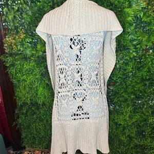 Elegant Beige Knit Women Sweater